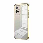 For vivo Y75 5G / Y55 5G / Y55s 2023 Transparent Plating Fine Hole Phone Case(Gold)