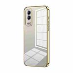 For vivo Y53s 5G / T1x 5G  / iQOO Z5x Transparent Plating Fine Hole Phone Case(Gold)