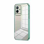 For vivo T2x Transparent Plating Fine Hole Phone Case(Green)
