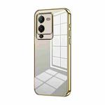 For vivo S15 Transparent Plating Fine Hole Phone Case(Gold)