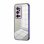 For vivo X70 Pro+ Transparent Plating Fine Hole Phone Case(Purple)