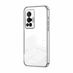 For vivo X70 Pro Transparent Plating Fine Hole Phone Case(Silver)