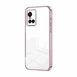 For vivo S10 / S10 Pro Transparent Plating Fine Hole Phone Case(Pink)