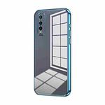 For vivo Y70s / iQOO U1 / Y51s / Y70t Transparent Plating Fine Hole Phone Case(Blue)