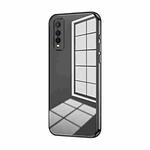 For vivo Y70s / iQOO U1 / Y51s / Y70t Transparent Plating Fine Hole Phone Case(Black)
