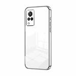 For vivo S9 Transparent Plating Fine Hole Phone Case(Silver)