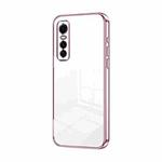 For vivo S7e / Y73s Transparent Plating Fine Hole Phone Case(Pink)
