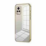 For vivo S7 / V20 Pro Transparent Plating Fine Hole Phone Case(Gold)