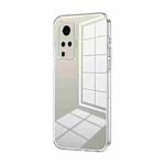 For vivo X50 Pro Transparent Plating Fine Hole Phone Case(Transparent)