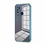 For vivo Y50 / Y30 Transparent Plating Fine Hole Phone Case(Blue)