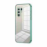 For vivo X30 Pro Transparent Plating Fine Hole Phone Case(Green)