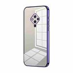 For vivo S5 Transparent Plating Fine Hole Phone Case(Purple)