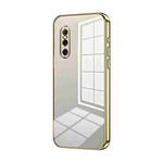 For vivo X27 Transparent Plating Fine Hole Phone Case(Gold)