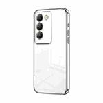 For vivo V30 SE Transparent Plating Fine Hole Phone Case(Silver)