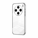 For vivo X100s Transparent Plating Fine Hole Phone Case(Silver)