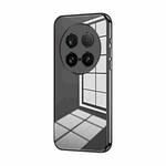 For vivo X100 Ultra Transparent Plating Fine Hole Phone Case(Black)