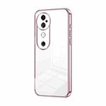 For vivo S19 Transparent Plating Fine Hole Phone Case(Pink)