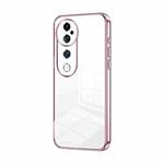 For vivo S19 Pro Transparent Plating Fine Hole Phone Case(Pink)