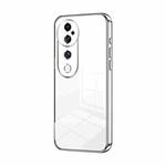 For vivo S19 Pro Transparent Plating Fine Hole Phone Case(Silver)