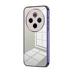 For vivo Y300 Pro Transparent Plating Fine Hole Phone Case(Purple)