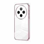 For vivo Y300 Pro Transparent Plating Fine Hole Phone Case(Pink)