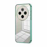 For vivo Y300 Pro Transparent Plating Fine Hole Phone Case(Green)