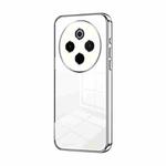 For vivo Y300 Pro Transparent Plating Fine Hole Phone Case(Silver)