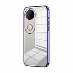 For vivo S20 Transparent Plating Fine Hole Phone Case(Purple)