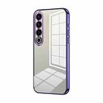 For Meizu 20 Pro Transparent Plating Fine Hole Phone Case(Purple)