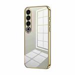For Meizu 20 Pro Transparent Plating Fine Hole Phone Case(Gold)