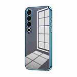 For Meizu 20 Pro Transparent Plating Fine Hole Phone Case(Blue)