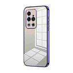 For Meizu 18 Pro / 18s Pro  Transparent Plating Fine Hole Phone Case(Purple)