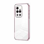 For Meizu 18 Pro / 18s Pro  Transparent Plating Fine Hole Phone Case(Pink)