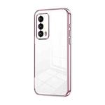 For Meizu 18 / 18s Transparent Plating Fine Hole Phone Case(Pink)