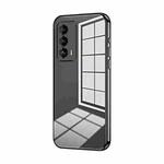For Meizu 18 / 18s Transparent Plating Fine Hole Phone Case(Black)