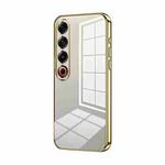 For Meizu 21 Pro Transparent Plating Fine Hole Phone Case(Gold)