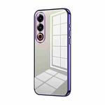 For Meizu 21 Transparent Plating Fine Hole Phone Case(Purple)