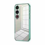 For Meizu 21 Note Transparent Plating Fine Hole Phone Case(Green)