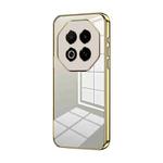For Meizu Note 16 Transparent Plating Fine Hole Phone Case(Gold)
