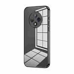 For U-Magic Enjoy 50 Plus Transparent Plating Fine Hole Phone Case(Black)