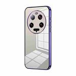 For Xiaomi 13 Ultra Transparent Plating Fine Hole Phone Case(Purple)