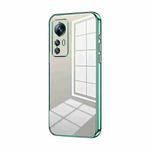 For Xiaomi 12S Transparent Plating Fine Hole Phone Case(Green)