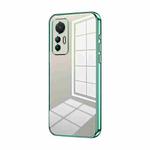 For Xiaomi 12 Lite Transparent Plating Fine Hole Phone Case(Green)