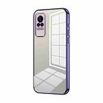 For Xiaomi Civi / Civi 1S Transparent Plating Fine Hole Phone Case(Purple)