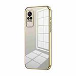 For Xiaomi Civi / Civi 1S Transparent Plating Fine Hole Phone Case(Gold)