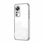 For Xiaomi 12 / 12X Transparent Plating Fine Hole Phone Case(Silver)