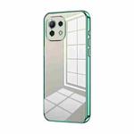 For Xiaomi Mi 11 Lite 4G / 5G Transparent Plating Fine Hole Phone Case(Green)