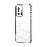 For Xiaomi 11T / 11T Pro Transparent Plating Fine Hole Phone Case(Silver)