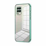 For Xiaomi Mi 10 Lite 5G Transparent Plating Fine Hole Phone Case(Green)