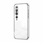 For Xiaomi Mi 10 Pro 5G Transparent Plating Fine Hole Phone Case(Silver)